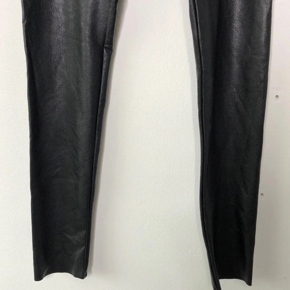 Commando Black Perfect Control Faux Vegan Leather Leggings Size S - Picture 4 of 12